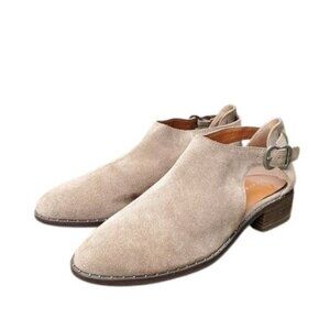 Lucky Brand Booties Giovanna Cut-Out Oxfords Suede Boho